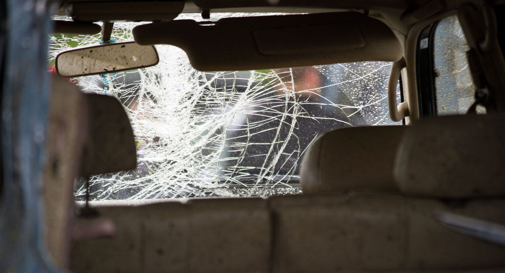 Машина талкаланган. Бишкектин четиндеги үрөй учурган кырсыктын видеосу