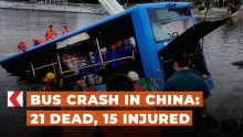 Кытай: автобус сууга кирип кетип, 21 окуучу каза тапты. Трагедиянын видеосу