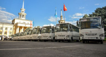 Бир апта акысыз ташыйт. Бишкекте жаңы автобустар каттай баштады. Сүрөт