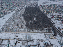 Бишкектеги айланма жол мүрзөнүн үстүнө курулабы? Асмандан тартылган видео